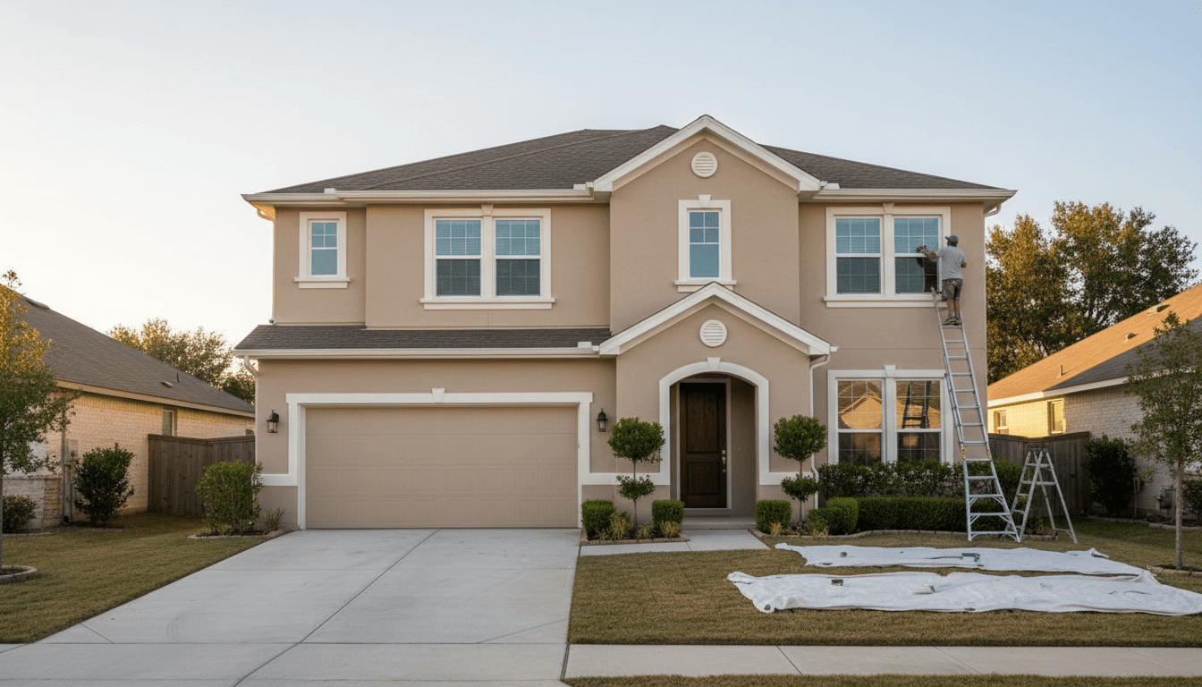 Full commercial property exterior painting project