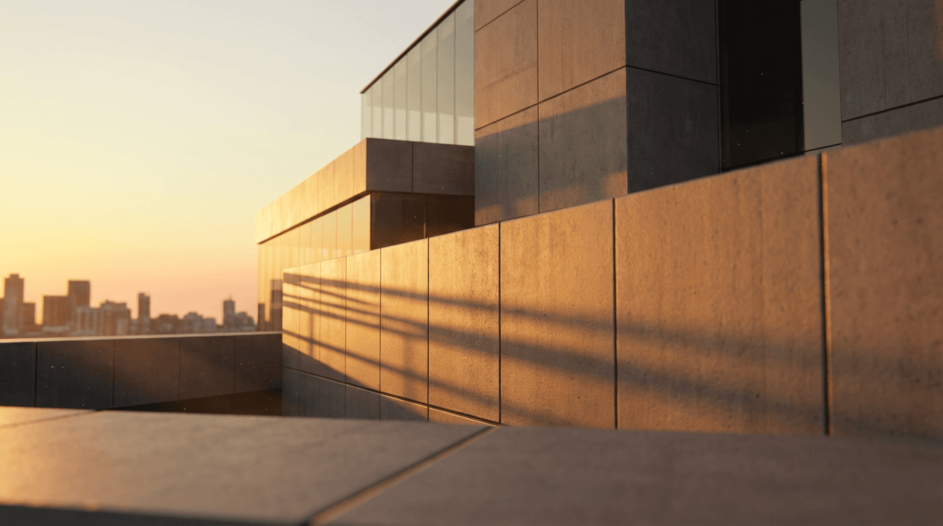 Completed commercial exterior evening showcase